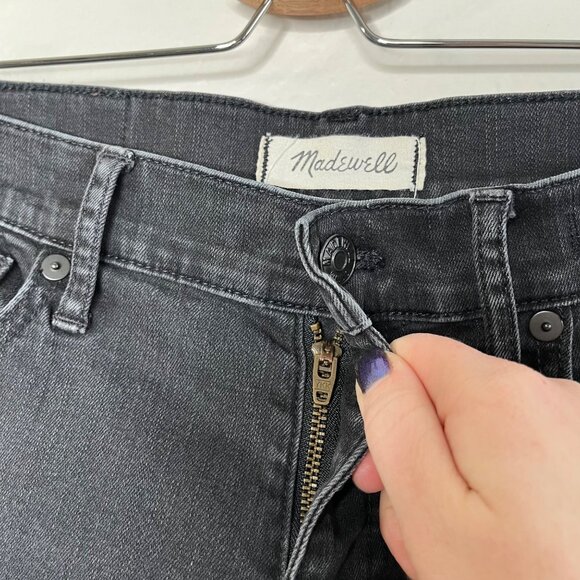 Madewell Womens Black Denim 9" High-Riser Skinny Skinny Jeans Size 26 - Picture 9 of 12